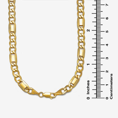 14K Gold 22 Inch Hollow Mariner Chain Necklace