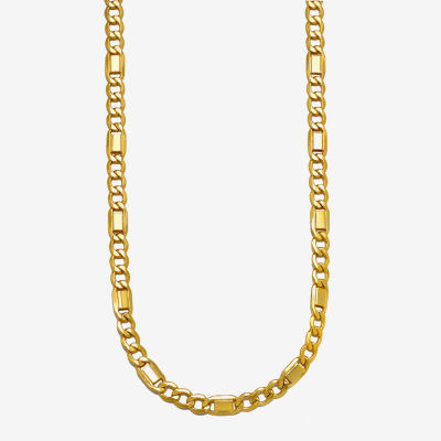 14K Gold 22 Inch Hollow Mariner Chain Necklace