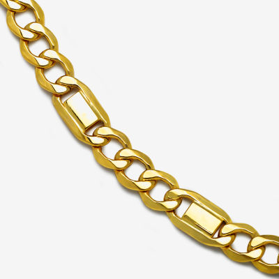 14K Gold 22 Inch Hollow Mariner Chain Necklace