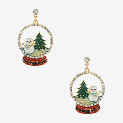 Bijoux Bar Snowglobe Crystal Drop Earrings