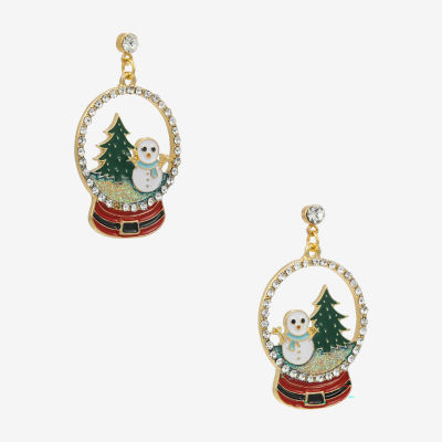 Bijoux Bar Snowglobe Crystal Drop Earrings