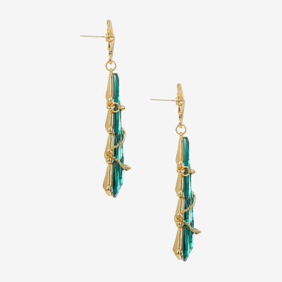 Bijoux Bar Christmas Tree Crystal Drop Earrings