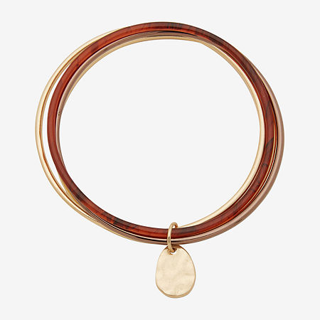 a.n.a Gold Tone Womens Gold Tone Bangle Bracelet