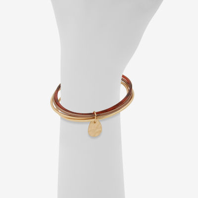 a.n.a Gold Tone Womens Bangle Bracelet