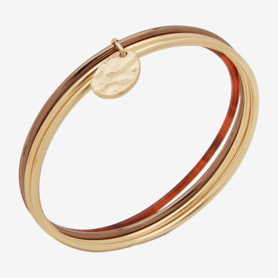 a.n.a Gold Tone Womens Bangle Bracelet