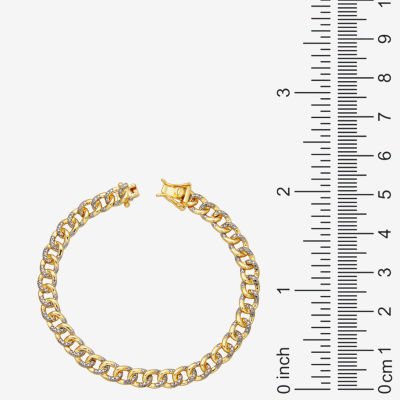 Sparkle Allure Womens Natural Diamond Accent 18K Gold Over Brass 7.25 Inch Tennis Bracelet