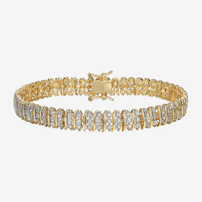 Sparkle Allure Womens Natural Diamond Accent 7.25 Inch Tennis Bracelet