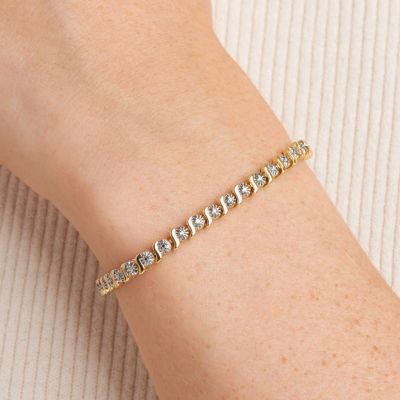 Sparkle Allure Womens Natural Diamond Accent 7.25 Inch Tennis Bracelet