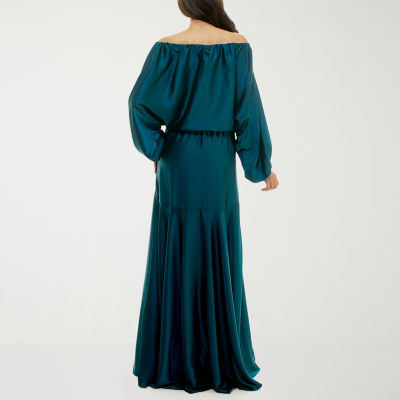 Premier Amour Womens Long Sleeve Evening Gown