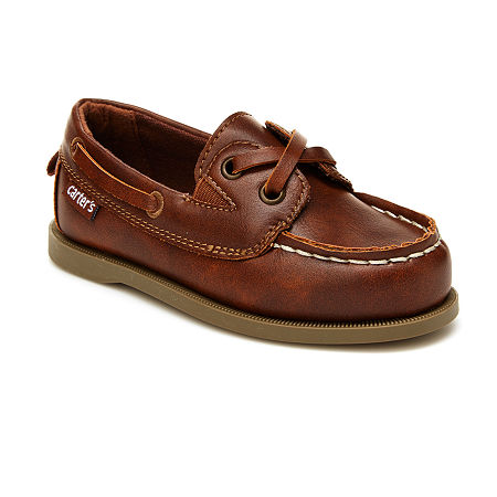 Carter's Little & Big Boys Bauk Boat Shoes, 10 Medium, Brown