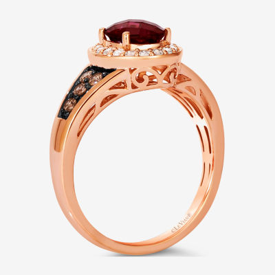 Le Vian® Ring featuring Raspberry Rhodolite® Chocolate Diamonds® Nude Diamonds™ set in 14K Strawberry Gold®