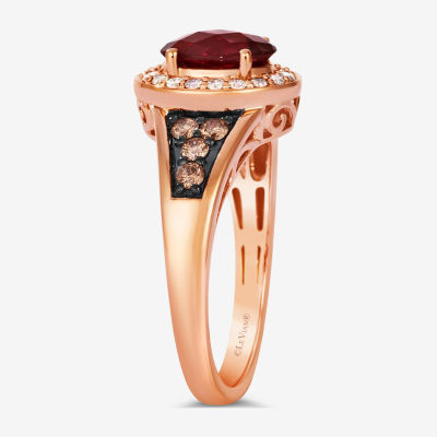 Le Vian® Ring featuring Raspberry Rhodolite® Chocolate Diamonds® Nude Diamonds™ set in 14K Strawberry Gold®