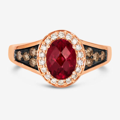 Le Vian® Ring featuring Raspberry Rhodolite® Chocolate Diamonds® Nude Diamonds™ set in 14K Strawberry Gold®