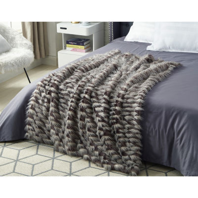 Cozy Tyme® Waleed Faux Wolf Fur Lightweight Throw