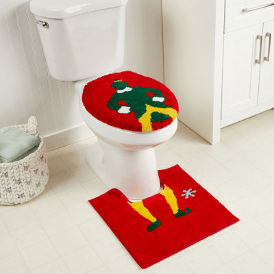 Elf Where's Santa Contour Bath Rug Set