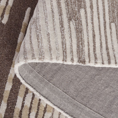 Martha Stewart Edna Stripe Hand Tufted Washable 6' X 6' Indoor Square Area Rug