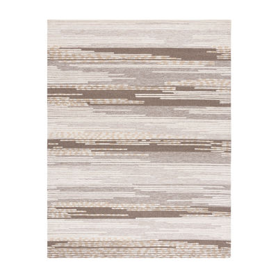 Martha Stewart Edna Stripe Hand Tufted Washable Indoor Rectangular Area Rug