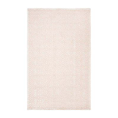 Martha Stewart Riley Bordered Hand Tufted Washable Indoor Rectangular Area Rug