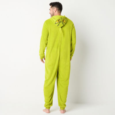 Unisex Adult Dr. Seuss Grinch Fleece Long Sleeve One Piece Pajama