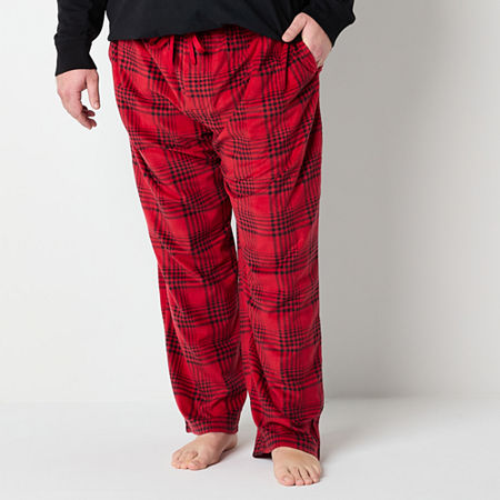 St. John's Bay Mens Big Microfleece Pajama Pants, 4x-large, Red