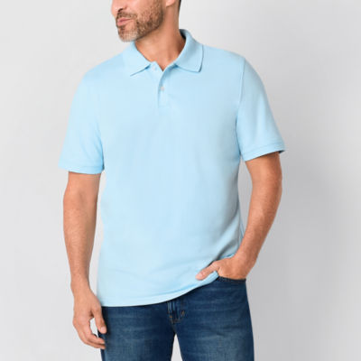 St. John's Bay Premium Stretch Mens Classic Fit Short Sleeve Polo Shirt