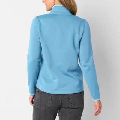 St. John's Bay Womens Mock Neck Long Sleeve Sweatshirt