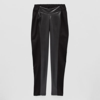 Jamey Perry x JCPenney Womens Adaptive Faux Leather Ponte Pant