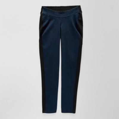 Jamey Perry x JCPenney Womens Adaptive Dark Wash Denim-Ponte Pant