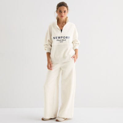 Arizona Womens Juniors Low Rise Fleece Sweatpant