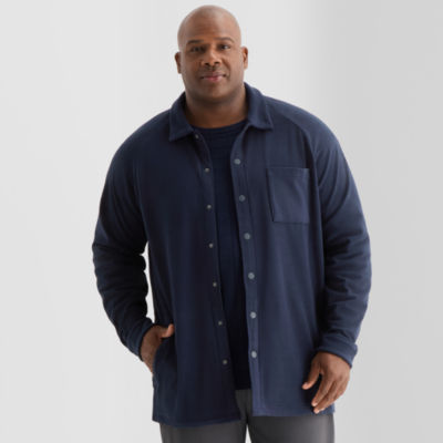 Stylus Raglan Knit Mens Big and Tall Shirt Jacket