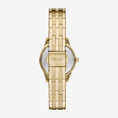 Relic By Fossil Astrid Womens Gold Tone Stainless Steel Bracelet Watch Zr37302