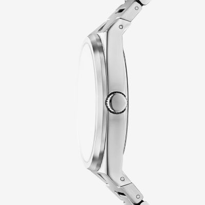 Relic By Fossil Oliver Mens Silver Tone Bracelet Watch Zr77343