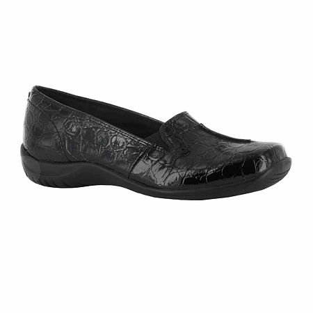 Easy Street Womens Purpose Square Toe Slip-On Shoe, 10 Narrow, Black