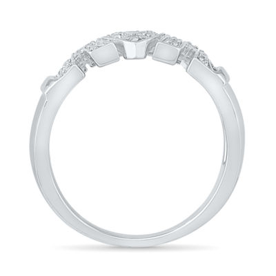 "Mom" Womens 2MM 1/10 CT. T.W. Natural White Diamond 10K Gold Band