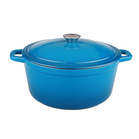 BergHOFF Neo Cast Iron Oval Covered Casserole 5-qt., One Size, Blue