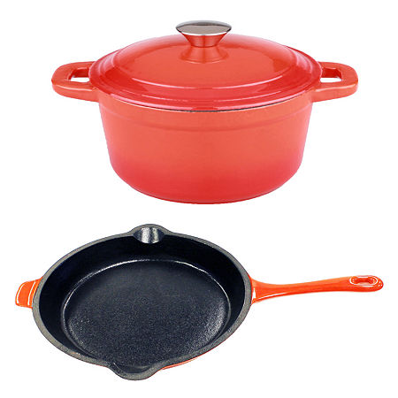 BergHOFF Neo Cast Iron Set 3pc, One Size, Orange