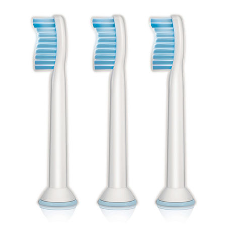 Philips Sonicare HX6053/64 Sensitive Standard Toothbrush Heads, 3-Pack, One Size, Multiple Colors