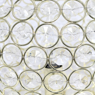 Elegant Designs Elipse 10 Inch Crystal Ball Sequin Metal Table Lamp