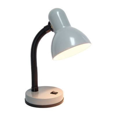 Simple Designs Basic Metal Desk Lamp with Flexible Hose Neck