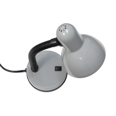 Simple Designs Basic Metal Desk Lamp with Flexible Hose Neck