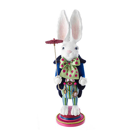 Kurt Adler 18-Inch Hollywood White Rabbit Alice In Wonderland Christmas Nutcracker, One Size, Multiple Colors