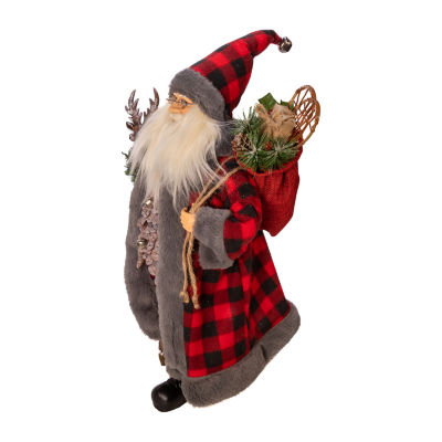 Kurt Adler 18-Inch Kringle Klaus Red And Gray Santa Figurine