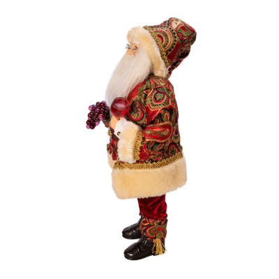 Kurt Adler 18-Inch Kringle Klaus Wine Santa Figurine