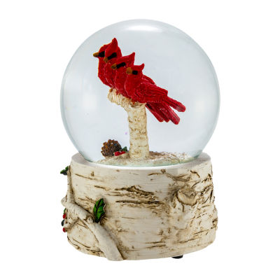 Kurt Adler 100mm Cardinals With Tree Musical Water Globe SnowGlobes