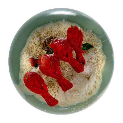 Kurt Adler 100mm Cardinals With Tree Musical Water Globe Snow Globe