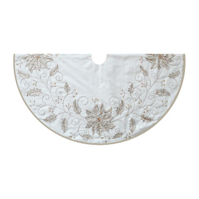 Kurt Adler Ivory Holly Tree Skirt