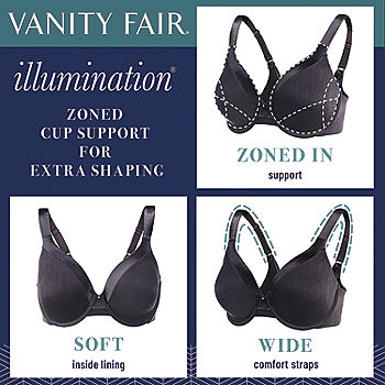 Vanity Fair Womens Illumination Zoned In Support Full Figure Underwire Bra  76338 - Midnight Black - 36d : Target