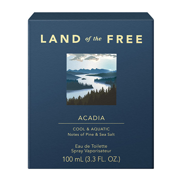 Land Of The Free Acadia Eau De Toilette Spray Vaporisateur, 3.3 Oz
