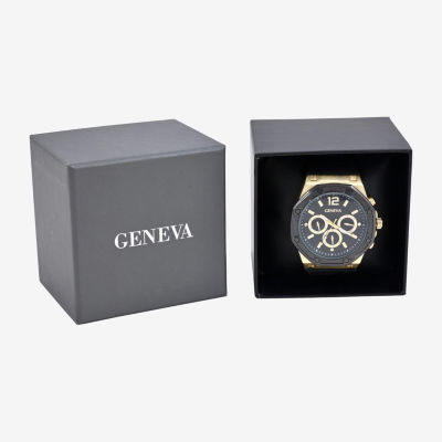 Geneva Mens Black Strap Watch Mac9033jc