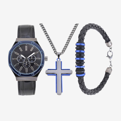 Mens Black 3-pc. Watch Boxed Set Mac7101jc - JCPenney